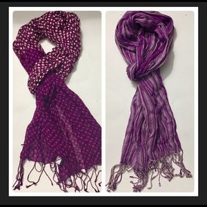 GAP- 2 COMPLEMENTING PURPLE FASHION SCARVES